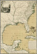 United States, Mid-Atlantic, South, Southeast, Texas and Midwest Map By Louis Brion de la Tour / Esnauts & Rapilly