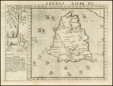 India and Other Islands Map By Girolamo Ruscelli