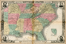 South, Southeast and Texas Map By Harper