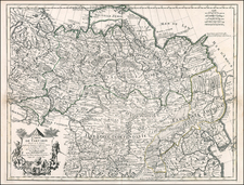 Ukraine, China, Central Asia & Caucasus and Russia in Asia Map By Guillaume De L'Isle