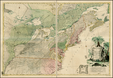 United States, Mid-Atlantic, South, Southeast, Midwest and North America Map By Johann Christoph Rhode