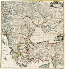 Poland, Russia, Ukraine, Romania, Baltic Countries and Balkans Map By Johann Gottlieb Facius / Johann Wilhelm Jaeger