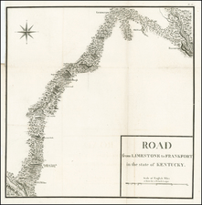 South and Midwest Map By Georges Henri Victor Collot