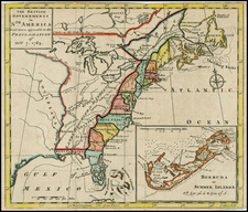 United States and Caribbean Map By Gentleman's Magazine