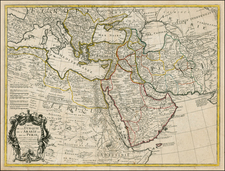 Ukraine, Balkans, Turkey, Mediterranean, Central Asia & Caucasus, Middle East, Turkey & Asia Minor and North Africa Map By Guillaume De L'Isle