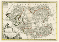 Central Asia & Caucasus and Russia in Asia Map By Rigobert Bonne