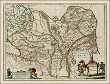 China, Central Asia & Caucasus and Russia in Asia Map By Willem Janszoon Blaeu