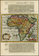 Africa and Africa Map By Jodocus Hondius / Samuel Purchas