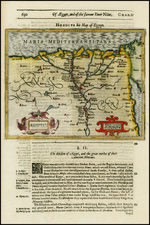 Middle East, Egypt and North Africa Map By Jodocus Hondius / Samuel Purchas