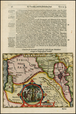 Middle East and Holy Land Map By Jodocus Hondius / Samuel Purchas