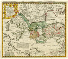 Ukraine, Italy, Turkey, Mediterranean, Turkey & Asia Minor and Balearic Islands Map By Homann Heirs