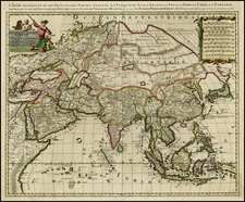 Asia and Asia Map By Gerard Valk