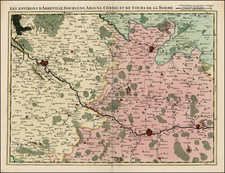 France Map By Johannes Covens  &  Cornelis Mortier