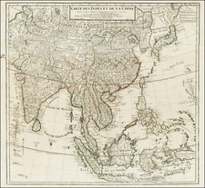 China, Japan, Korea, India, Southeast Asia, Philippines and Central Asia & Caucasus Map By Jean-Claude Dezauche