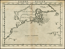 New England, Mid-Atlantic, Southeast and Canada Map By Girolamo Ruscelli