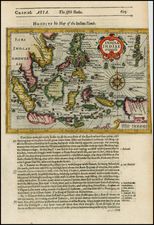 Southeast Asia, Philippines and Australia Map By Jodocus Hondius / Samuel Purchas