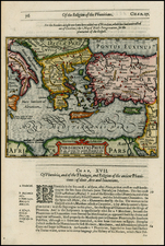 Mediterranean, Other Islands, Holy Land, Turkey & Asia Minor, Balearic Islands and Greece Map By Jodocus Hondius / Samuel Purchas