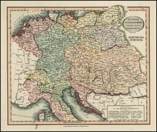 Europe, Austria, Baltic Countries and Germany Map By John Cary