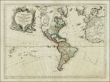 Alaska, North America, South America and America Map By Jean-Baptiste Delafosse