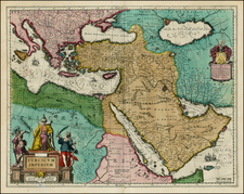 Turkey, Mediterranean, Middle East, Turkey & Asia Minor and Balearic Islands Map By Willem Janszoon Blaeu