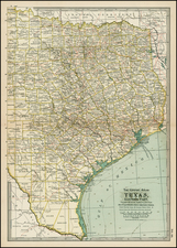 Texas and Southwest Map By The Century Company