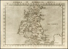 British Isles Map By Girolamo Ruscelli