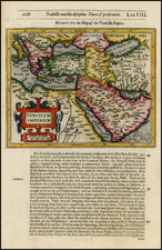 Turkey, Mediterranean, Middle East and Turkey & Asia Minor Map By Jodocus Hondius / Samuel Purchas