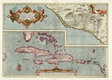 Southeast, Mexico and Caribbean Map By Abraham Ortelius