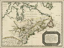 United States, Midwest and Canada Map By Nicolas Sanson