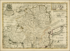 China, Japan, Central Asia & Caucasus and Russia in Asia Map By Edward Wells