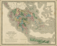 Balkans, Mediterranean, Balearic Islands and Greece Map By W. & A.K. Johnston