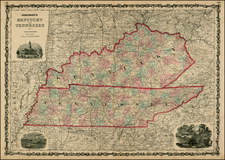 South and Southeast Map By Benjamin P Ward  &  Alvin Jewett Johnson