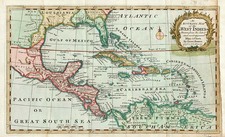 South, Southeast, Caribbean and Central America Map By Emanuel Bowen