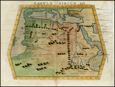 Africa, North Africa, East Africa and West Africa Map By Girolamo Ruscelli