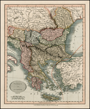 Balkans, Turkey and Greece Map By John Cary