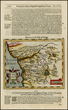 West Africa Map By Jodocus Hondius / Samuel Purchas