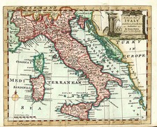 Europe and Italy Map By Emanuel Bowen