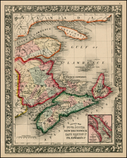 Canada Map By Samuel Augustus Mitchell Jr.
