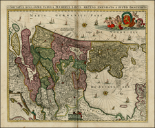 Netherlands Map By Justus Danckerts