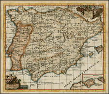 Spain and Portugal Map By Philipp Clüver