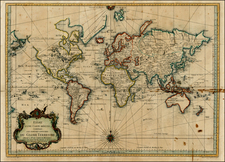 World, World, Australia & Oceania, Australia, Oceania and New Zealand Map By Jacques Nicolas Bellin