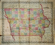 Midwest and Plains Map By Joseph Hutchins Colton