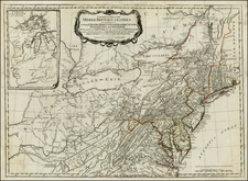 Southeast, Midwest and Canada Map By Lewis Evans / Sayer & Bennett