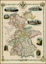 Germany Map By John Tallis