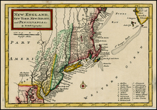 New England and Mid-Atlantic Map By Herman Moll