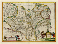 China, Central Asia & Caucasus and Russia in Asia Map By Willem Janszoon Blaeu