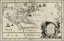 United States, Midwest and North America Map By Louis de Hennepin