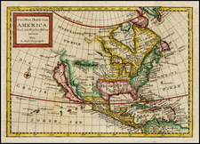 North America and California Map By Herman Moll