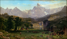 Rocky Mountains and Wyoming Map By Albert Bierstadt