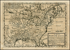 United States, Midwest, Plains and Canada Map By Herman Moll